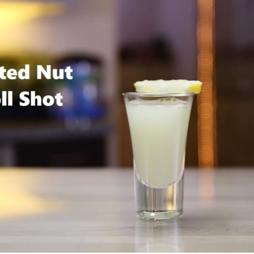 Salted Nul Roll Shot put in the table with glass and lemon